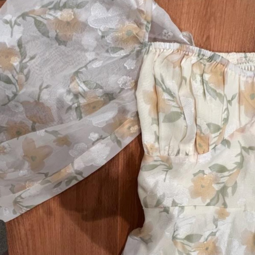 fortunateone, S, Yellow Floral